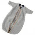 Engel - Baby-Schlafsack Fleece L/S mit Reißverschluss - Babyschlafsack Gr 50/56 Hellgrau Melange