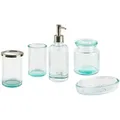Beliani Badezimmer, Grün, Silber, Glas, 15x20x10 cm, Badaccessoires
