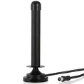 Wicked Chili DVBT2 HD/DVBT Digitale Fernseh/Radio Antenne für TV/PC - Passive Zimmerantenne mit Magnetfuß und hoher Empfangsleistung (Verstärkung: 6dBi / Kabellänge: 300 cm) schwarz