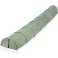Relaxdays Folientunnel PE Stahl Grün Reißverschluss 500 cm x 47 cm x 47 cm 1 kg