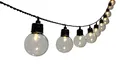 Dehner Solar-Lichterkette Ronda, Lichtfarbe warmweiß, Länge 380 cm, Leuchtdauer bis 6 Std, Kunststoff, schwarz