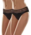 Merry Style Damen Slip MSGAB21 (Schwarz (2Pack), 40 (Herstellergröße: L))