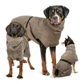 Rudelkönig Hundebademantel aus 100% Baumwolle - Saugstarker Bademantel Hunde groß - Kuscheliger Hunde Bademantel gross