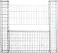 Gabionen Mauer Gartenzaun 160x20x150 cm Gabione Steinkorb Rank-Gitter Draht
