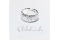 Edelschmiede925 Silberring breiter Silber Bandring in 925 mit floraler Struktur #61