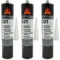 Sikaflex 221 Dichtstoff Karosseriekleber weiß 3x 300ml Dichtmasse überlackierbar