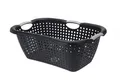 Spetebo Wäschekorb Wäschekorb aus Kunststoff in schwarz - 60 x 40 cm (Packung, 1 tlg), Tragekorb mit Griffen
