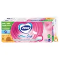 Essity Germany GmbH Zewa Ultra Soft Toilettenpapier, 4-lagig mit Strohanteil, Extra weiches Toilettentuch für den persönlichen Pflegemoment, 1 Packung = 20 Rollen à 150 Blatt 39109