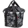 KLICKfix Fahrradkorb Fahrradtasche Bikebasket Reisenthel fleur schwarz 35x28x...