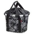 KLICKfix 0303FS City-Tasche Reisenthel Bikebasket fleur schwarz, 35x28x26cm,, sc