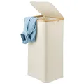 bremermann Wäschesammler, Wäschebox, Kleidertonne mit herausnehmbarem Wäschesack und Deckel ca. 100 Liter (Beige)