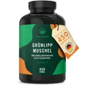 Grünlippmuschel - 450 Kapseln - 50% mehr Inhalt - Hochdosiert: 2000mg pro Tagesdosis - Ohne jegliche Zusatzstoffe - Kultiviert in Neuseeland - Deutsche Produktion - TRUE NATURE®