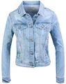 Rock Creek Damen Jeans Jacke Übergangs Jacke Denim Blouson Stretch Kurz Classic Jeansjacken Urban Stonewash D-401 Hellblau XXL