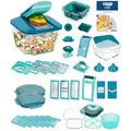 Genius Nicer Dicer Chef Professional Deluxe Gemüseschneider manuell 39-tlg Gemüsehobel mit 5.2L Behälter und 2.8L Glassschüssel Deckel Spiralsc...