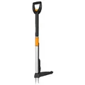 Fiskars SmartFit Unkrautstecher Pedaldesign, Stiel teleskopierbar schwarz/orange