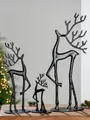 Casablanca Rentier Deko Weihnachten – Weihnachtsdeko Hirsch stehend – Farbe: Schwarz Höhe 37,5 cm