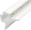 Sockelleiste für 2 LED-Streifen 2m Bogen Weiß