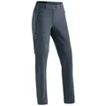 Maier Sports Outdoorhose Nata Zip Loop Damen Zip-Off Wanderhose, atmungsaktive Trekkinghose, Regular Fit blau|grau 36