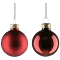 Weihnachtsbaumkugel  16er-Set   ¦ rot ¦ Glas,Aluminium Ø: 3.5