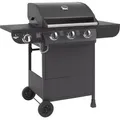 El Fuego Gasgrill Columbus 3+1 AY0562 schwarz mit Seitenbrenner - Schwarz