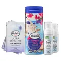 Balea 6er Set: Reinigungsschaum Ultra Sensitive, 2x150 ml + 3xTuchmaske, für das Gesicht geeignet + Duschgel - Limited Edition.