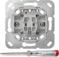 GIRA Wipptaster Wechsler Einsatz 315600 | 1-polig | Unterputz | 10A 250V | IP20 | Steckklemme | ohne Beleuchtung