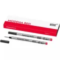 2x Montblanc Rollerball/Tintenroller Mine M Mittel Modena Red/Rot Refill/Ersatz
