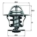 Mahle TX1587D Thermostat, Kühlmittel