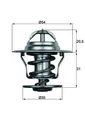 THERMOSTAT VW 87C 1.4-2.0 1.6TD/1.9TDI