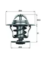 MAHLE TX 15 87D Thermostat, Kühlmittel für ARO,AUDI,FORD,FORD OTOSAN,MULTICAR,SE