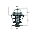 MAHLE Kühlmittelthermostat TX1587D