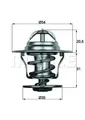 Thermostat TX 15 87D MAHLE für AUDI SEAT SKODA TRABANT VW VOLVO LADA JAGUAR MG