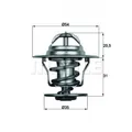 Thermostat, Kühlmittel BEHR MAHLE TX1587D für VW Passat