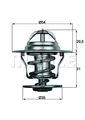 MAHLE TX 15 87D THERMOSTAT, KÜHLMITTEL FÜR ARO AUDI FORD FORD OTOSAN MULTICAR SE