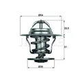 MAHLE Thermostat Kühlmittel mit Dichtung 87°C für VW Passat Variant Jetta II