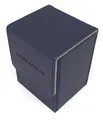docsmagic.de Premium Magnetic Flip Box (80) Dark Blue + Deck Divider - MTG PKM YGO - Kartenbox Dunkelblau