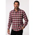 JP1880 Businesshemd JP 1880 Karo-Flanellhemd Langarm Kentkragen rot XXL