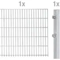 Alberts Anbauset Doppelstabmattenzaun, verschiedene Farben, Zaunhöhe 80 - 200 cm, Länge 2 m