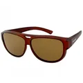 ACTIVE SOL EL AVIATOR  Rote Überbrille/Sonnenbrille Polarisation + braune Tönung