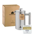 Groenenberg French Press Edelstahl 1 Liter | Kaffeebereiter doppelwandig