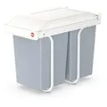 Hailo Multi-Box duo L Einbau-Mülltrennsystem - Doppelmülleimer, 2 x 14 Liter - mit ausziehbaren Inneneimern - 2-fach Abfalltrennsystem für die K...