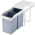 Hailo 3659-001 Einbau-Mülltrenner 2x 14,0 l grau, 1 St.
