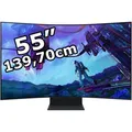 Samsung Monitor Odyssey Ark, S55CG970NU, 55 Zoll, 4K UHD 3840 x 2160 Pixel, 1 ms, 165 Hz, Curved, Gaming