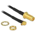 Delock WLAN-Antennen Anschlusskabel [1x RPSMA-Buchse - 1x MMCX-Stecker] 0.32 m Schwarz