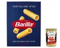 10x Barilla Tortiglioni n° 83, Pasta 100% italienisch Nudeln aus Hartweizengrieß 500g Packung + Italian Gourmet Polpa di Pomodoro 400g Dose