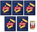 5x Barilla Tortiglioni n° 83, Pasta 100% italienisch Nudeln aus Hartweizengrieß 500g Packung + Italian Gourmet Polpa di Pomodoro 400g Dose