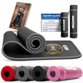 NEOLYMP extra dicke Fitnessmatte rutschfest inkl. Tragegurt & E-Book – Yogamatte, Gymnastikmatte, Sportmatte & Pilates Matte – Trainingsmatte für Zuhause, Studio & Outdoor (Grau 61 cm)