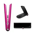 Dyson Corrale Haarglätter Fuchsia Nickel Glätten Glätteisen Ladestation Akku NEU