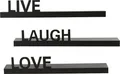 Wandregal Regal 3er Set my Home "Live-Love-Laugh" schwarz 67844024