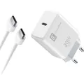 Cellularline USB-C Charger Kit für Apple 20W PD White (20 W, 1 Port) (60758)